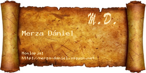 Merza Dániel névjegykártya